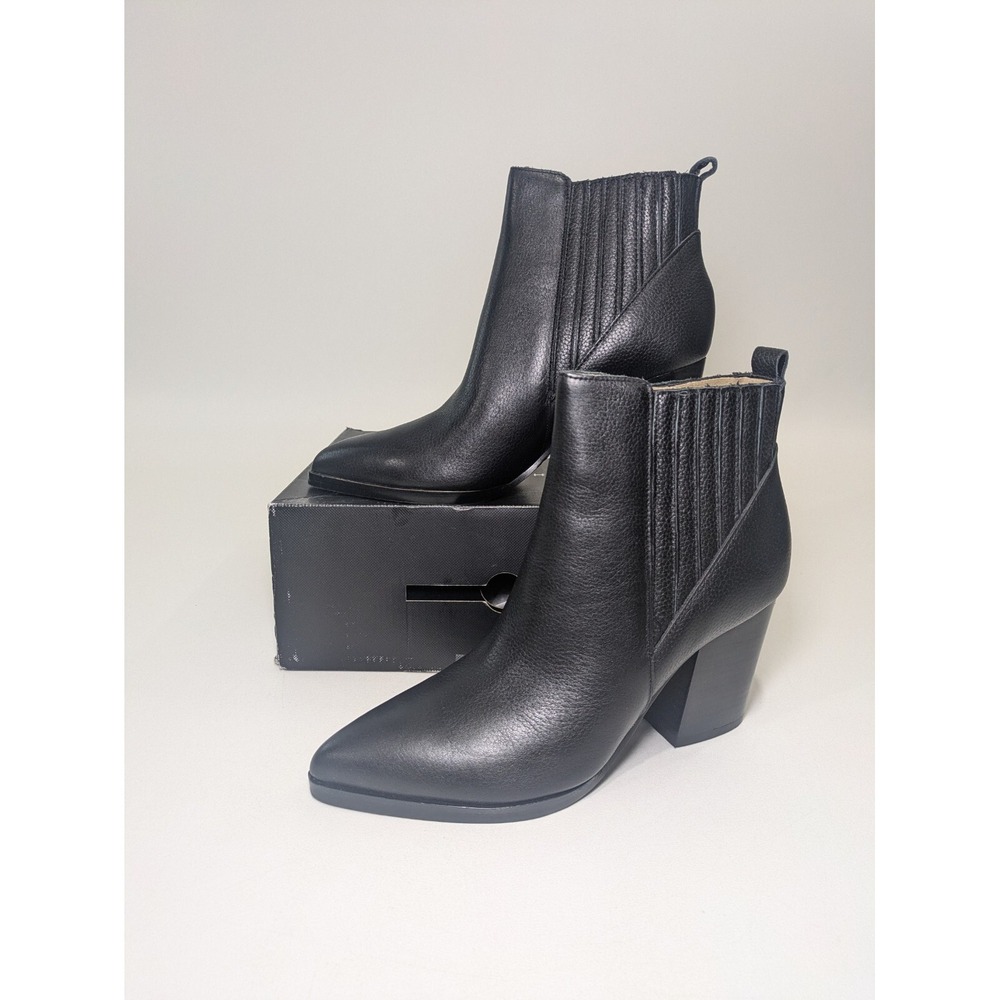 Marc Fisher Women's Alva Ankle Boot, Black, 7.5M